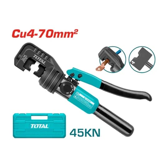 Prensa hidráulica TOTAL THCT070 de 45 kN con maletín