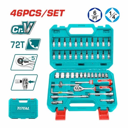 Juego TOTAL THT141462 de 46 dados y accesorios en maletín